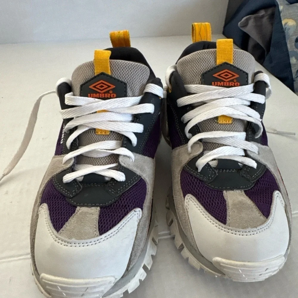 Umbro Gray and Purple Trail Sneakers